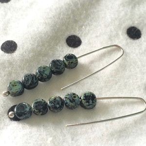 Czech glass bead earrings